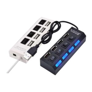 Hub 4 Puertos USB 2.0 Tipo Regleta
