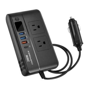 Inversor de Corriente para Carro 12V a 110V 200W