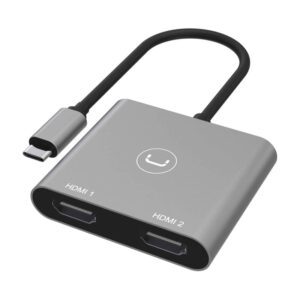Adaptador de USB C a Doble Puerto HDMI Duales HB1103GY UNNO
